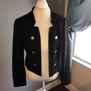 Black textured blazer Sz8 WHBM